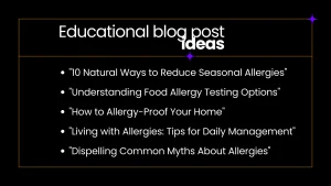 Educational blog post ideas