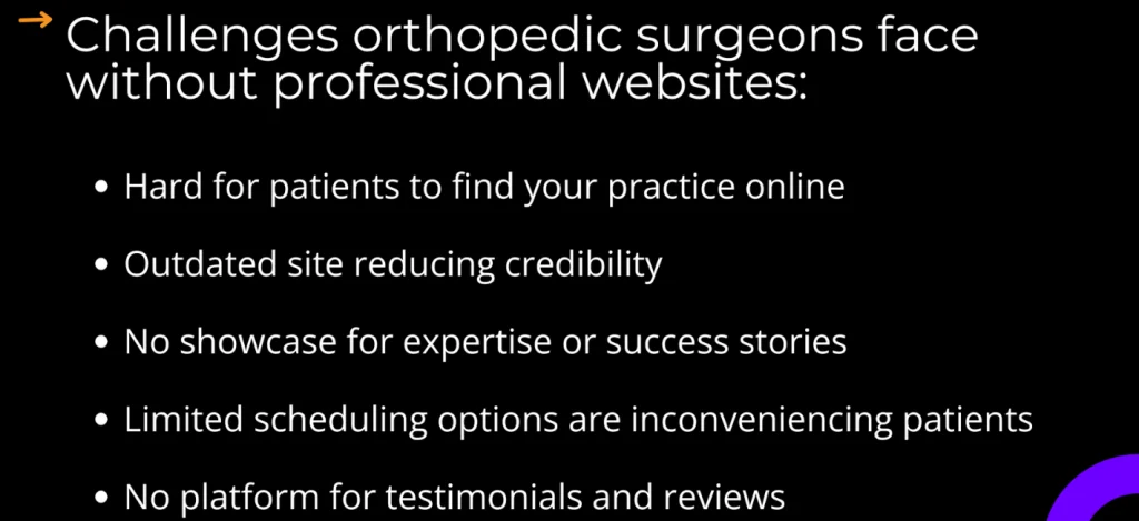 orthopedic surgeon web design